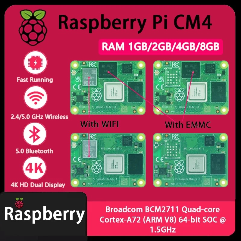 Raspberry Pi Compute Module 4 8Gb 32Gb - Raspberry Pi CM4, 1 ГБ/2 ГБ/4