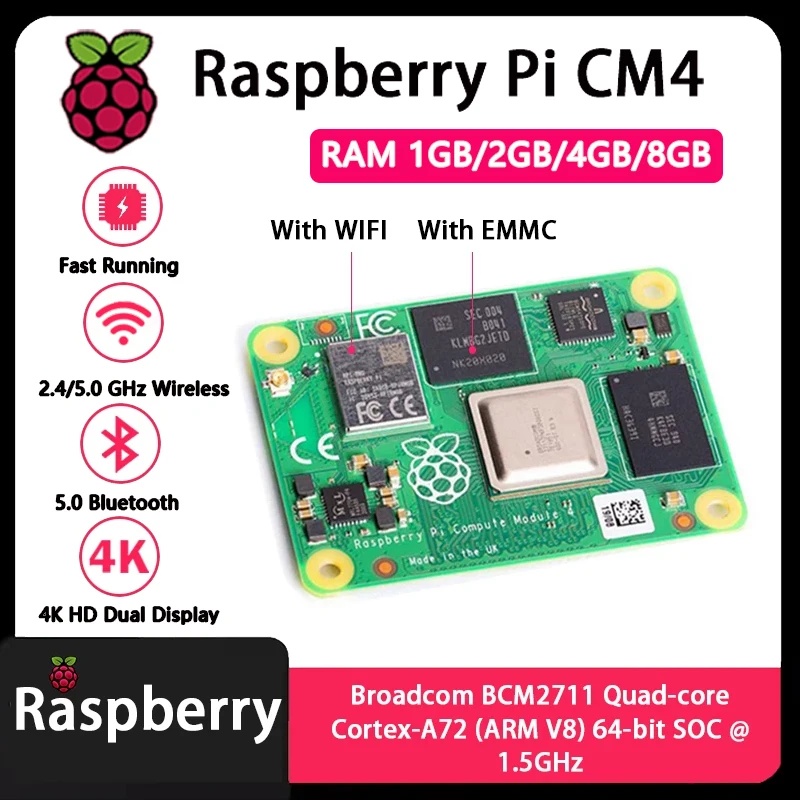 Raspberry Pi CM4, 1 ГБ/2 ГБ/4  – обзор и цена Raspberry Pi Compute Module 4 8Gb 32Gb
